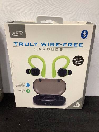Lot of (4) iLive Bluetooth True Wireless Headphones with Charging Case - Lot 365