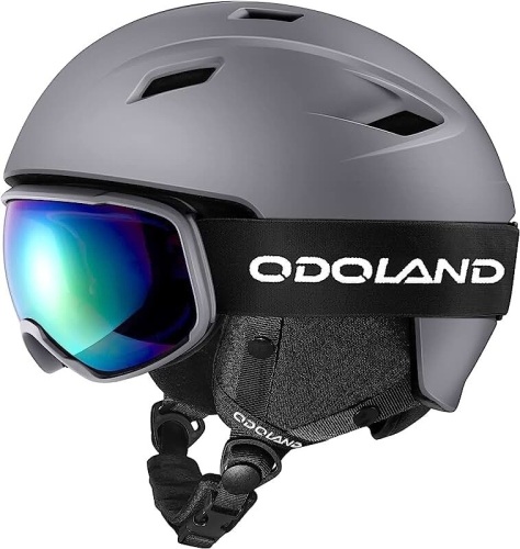 OdoLand Helmet With Ski Mask(Black&White, Medium) - Lot 282