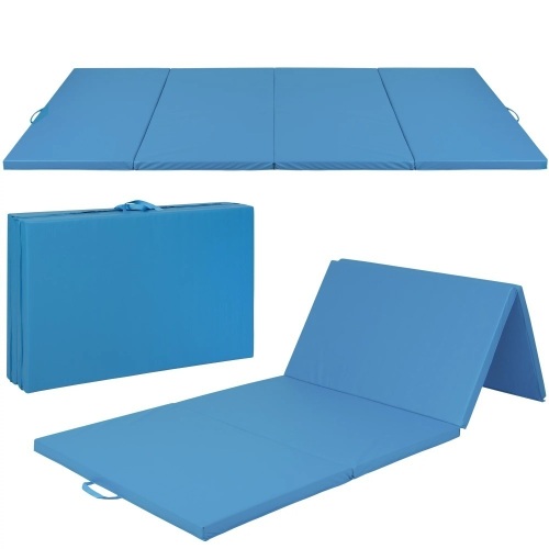 Folding Exercise Fitness Workout Gym Floor Mat w/ Handles - Lot 7914