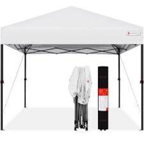 One-Person Setup Instant Pop Up Canopy w/ Wheeled Bag - 10x10ft - Lot 7979