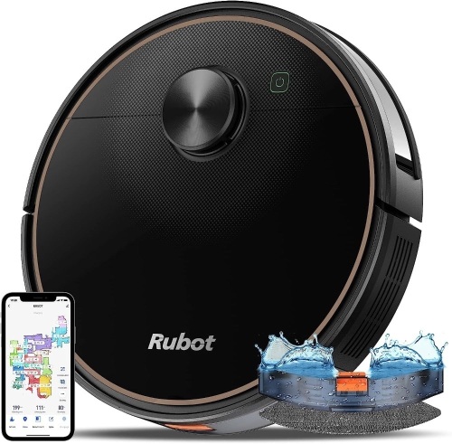 RUBOT Robot Vacuum and Mop Combo, Robot Vacuum Cleaner 4500Pa Strong Suction 2-in-1 with Lidar Navigation 200min Runtime, Multi-Floor Mapping, No-go Zone, Compatible Alexa Voice, for Carpet Hard Floor - Lot 8180