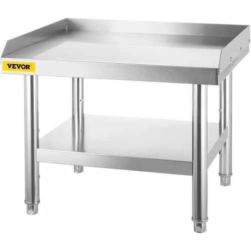 VEVOR Stainless Steel Equipment Grill Stand with Adjustable Storage Undershelf, 24 x 28 x 24 Inches  - Lot 72