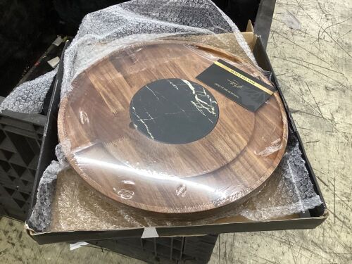 Acacia Wood Charcuterie Board - Small Chip in Edge - Lot 200