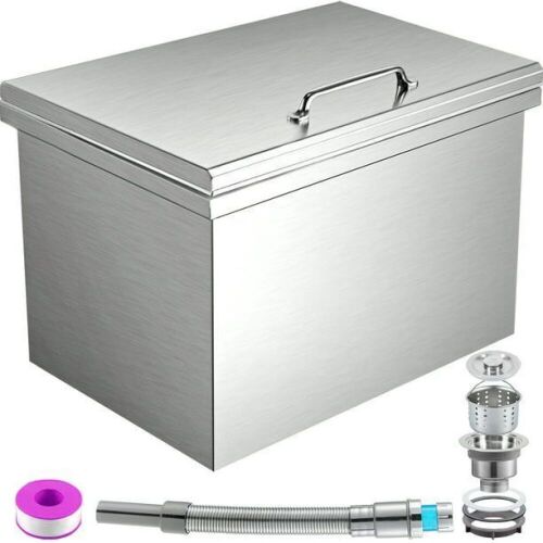VEVOR Stainless Steel Drop in Ice Bin Chest with Cover 20x14 inch - Lot 268