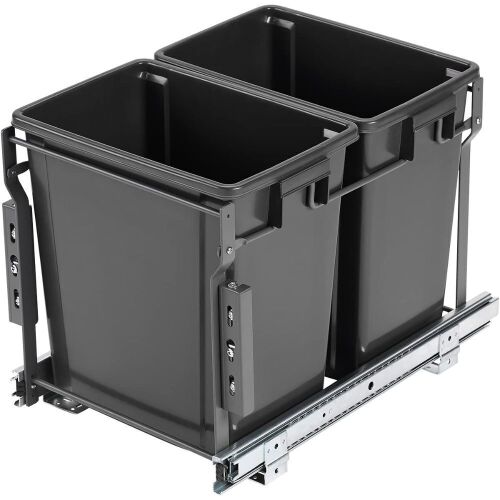 15 Gal Dual Under Sink Pull Out Trash Cans - Lot 455