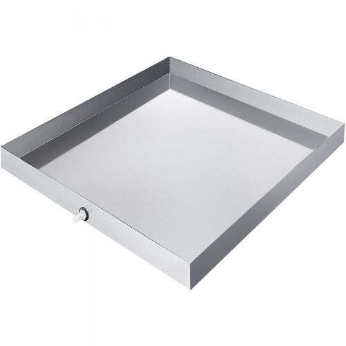VEVOR 27 x 25 x 2.5 Inch Stainless Steel Washing Machine Drain Pan 18 GA Thickness with Drain Hole & Hose Adapter - Lot 491