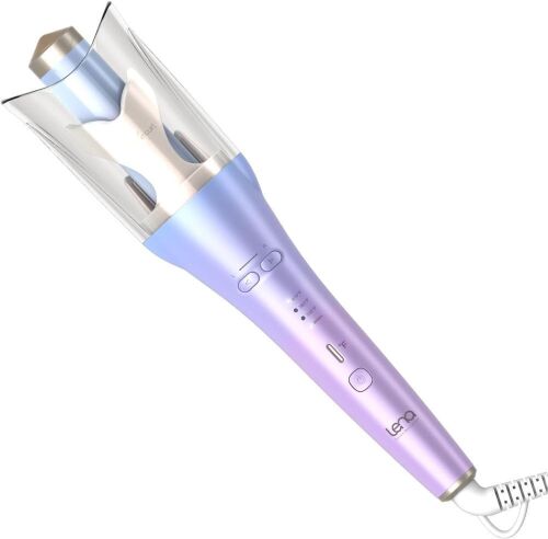LENA Geniecurl Auto Hair Curler Ion Wrap Transparent Curling Wand with 1" Ceramic Ionic Barrel and Smart Anti-Stuck Sensor - Lot 564