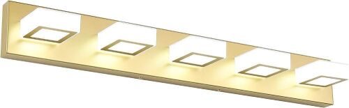 Ralbay 5 Light Gold Acrylic LED Bathroom Vanity Light  - Lot 622