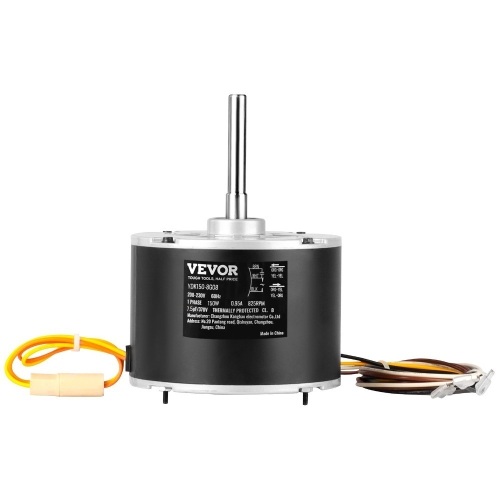 VEVOR OEM Condenser Fan Motor Reversible Rotating, 1/5 HP 208-230V, 825RPM, 370V Capacitor 5KCP39GFS166S, 3S003 - Lot 264