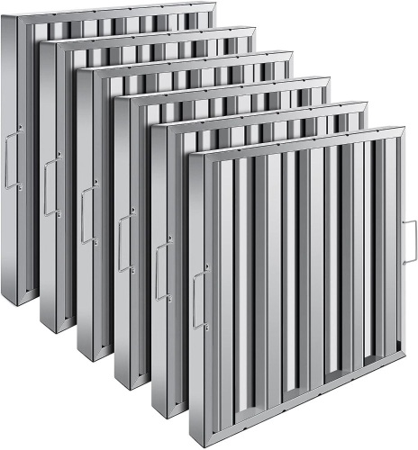 VEVOR Stainless Steel Hood Filters, 19.5" x 19.5", Set of 6  - Lot 569