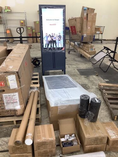 Lot of (2) Tempo Studio Smart Home Gym with Accessories - (1) Screen Works, Broken Glass (1) Screen Powers On Doesn't Boot Up - Lot 11