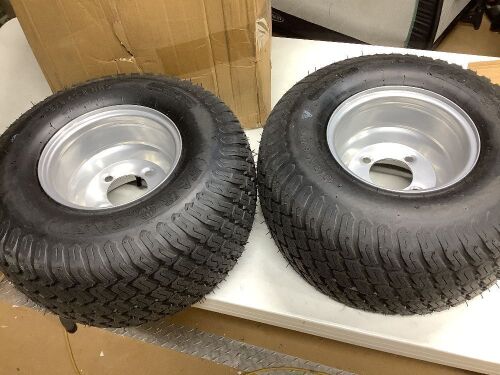 VEVOR 18x9.50-8 Go Kart Tire Rim Wheel Assembly Zero Turn 1070LB Capacity - Lot 146