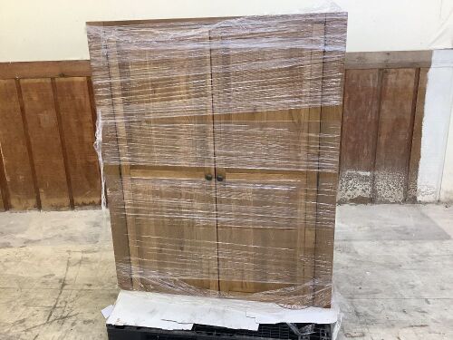 Hercules Rustic Solid Oak Wardrobe Piece - No Top or Base  - Lot 210