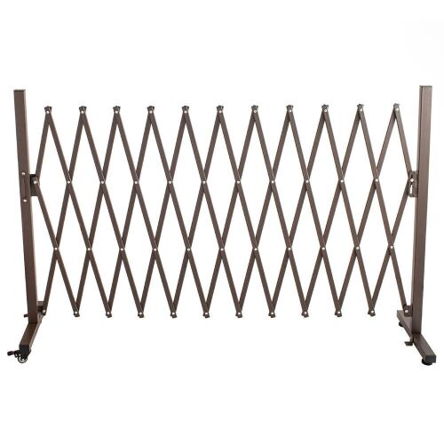TECSPACE Aluminum Portable Barricade Gate with Casters, Expansion Size 126×15.2×40.6 inches  - Lot 644