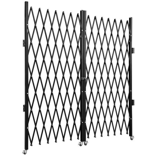 VEVOR Double Folding Steel Accordion Security Gate with Wheels  - Lot 694