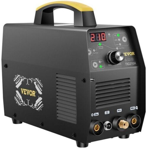 VEVOR 210Amp TIG Welder 110/220V Dual Voltage HF TIG/Stick/Clean Welding Machine w/USB, IGBT Inverter & Torch - Lot 633
