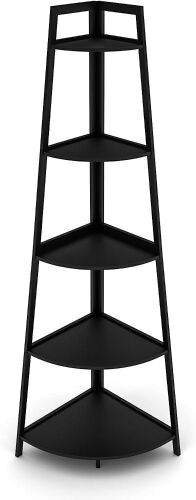 WTZ 5 Tier Corner Ladder Bookshelf, 70.8 Inch Tall - Lot 390