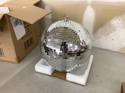 12" Mirrored Disco Ball - Few Missing Mirror Pieces - Lot 505