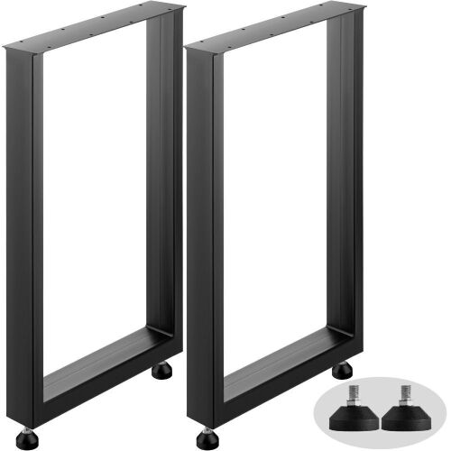 VEVOR Set of 2 Steel Table Legs, 28'' x 24'' x 3.1"  - Lot 519