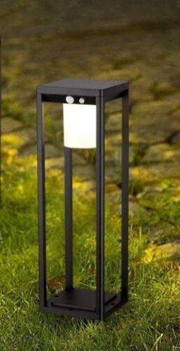BRIMMEL Aluminum Outdoor Solar Floor Lamp Motion Sensor 20"  - Lot 395