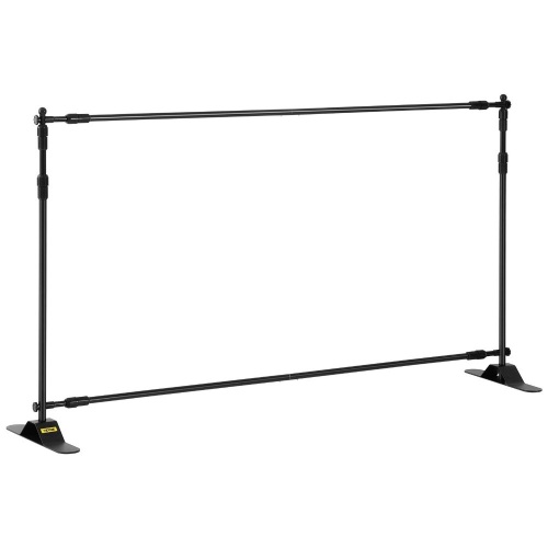 VEVOR 8 x 8 Ft Backdrop Banner Stand Adjustable Height and Width   - Lot 485