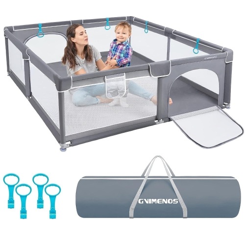 Gvimenos 79" x 71" Extra Large Baby Playpen with Zipper Door   - Lot 242
