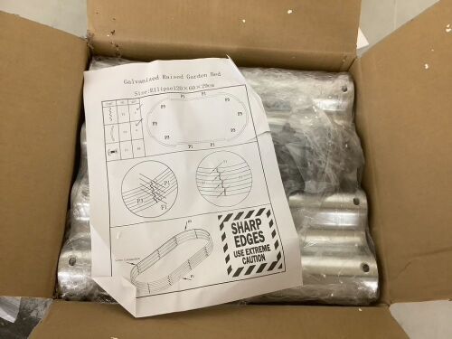 Galvanized Raised Garden Bed - Unknown if Hardware is Complete - Lot 179