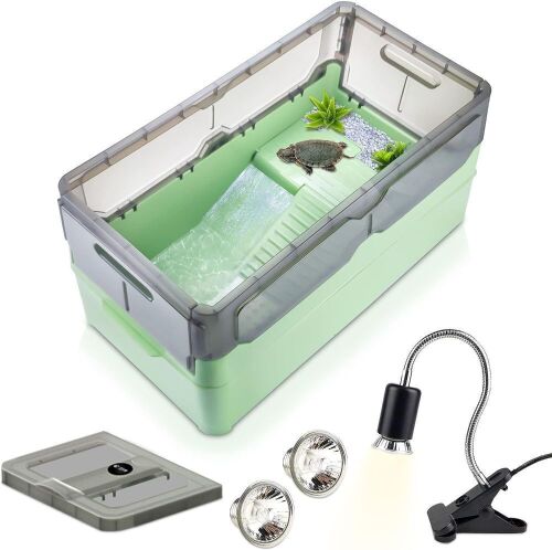 Wedoelsim Small Turtle Tank with Heat Lamp - Lot 166