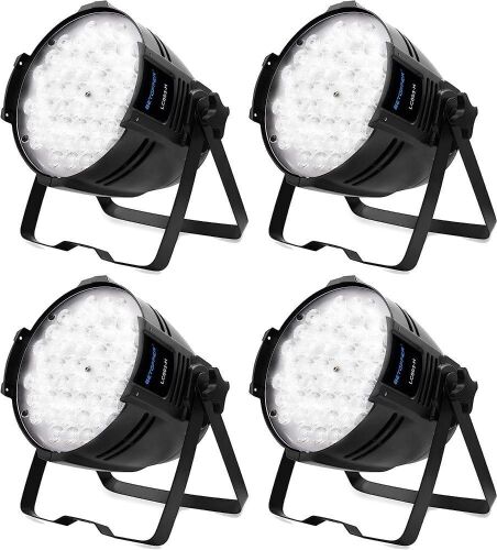 BETOPPER 54 LED Par Super Bright Stage Lighting DMX512 Washing Light White/Off White 5000 Lumens, Pack of 4 - Lot 244