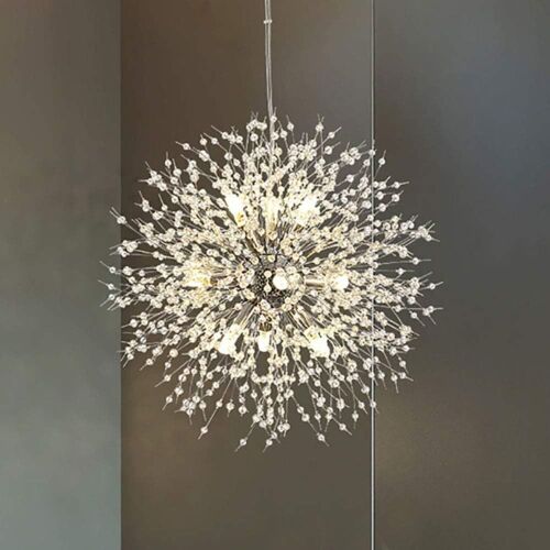 Vikaey Dandelion Crystal Chandelier Light Fixture  - Lot 219