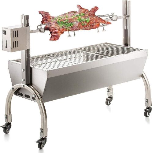 Stainless Steel Charcoal Rotisserie Grill Roaster - Lot 327