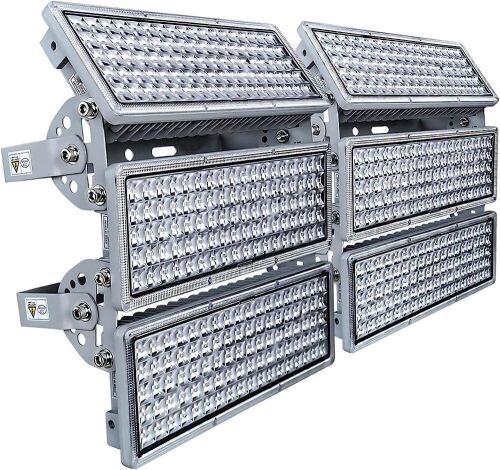 Kekeou 300W LED Flood Lights Outdoor Stadium Light, 60000LM 6500K Adjustable Lighting Angle, 2 Pack - Lot 61