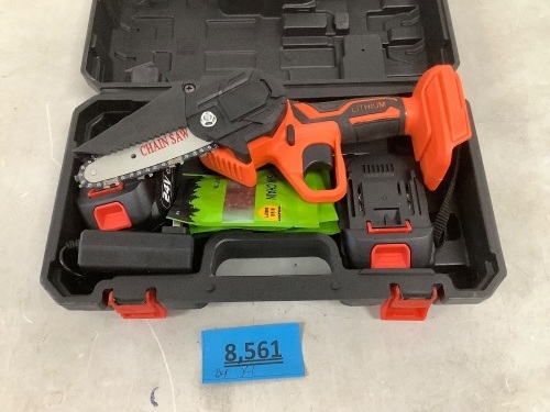 Mini Chainsaw, Small Handheld Cordless Power Chain Saw - Lot 8561