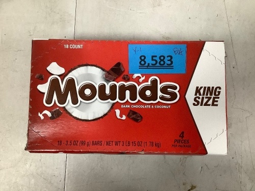 Mounds King Size(18 Count) - Lot 8583