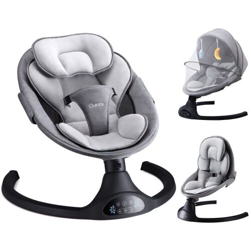 Larex Electric Bouncer Swing for Baby with 5 Sway Speeds, 3 Seat Positions, 10 Lullabies and Bluetooth - Lot 343