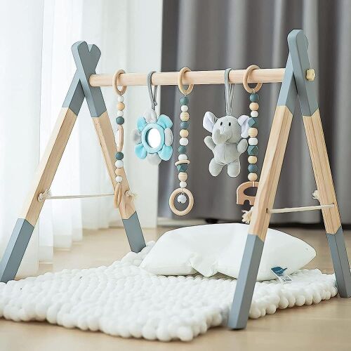 Foldable Frame Wooden Baby Play Gym  - Lot 372