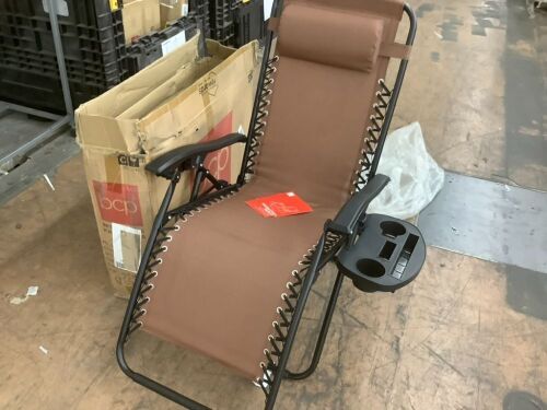 Adjustable Zero Gravity Patio Chair Recliner w/ Cup Holders - Lot 241