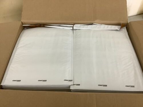 Coastwide Professional Self-Sealing Poly Bubble Mailers, #4, 9.5 x 13.5, White, 100/Pack - Lot 236