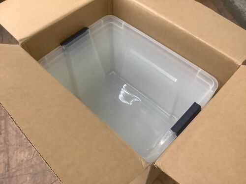 IRIS 53 Qt. Clear Storage Boxes, Set of 6 - Lot 200
