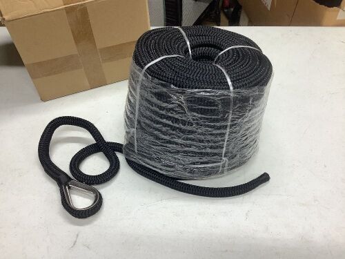 Braided Boat Anchor Rope, Appears to be 3/4" x 100'  - Lot 356