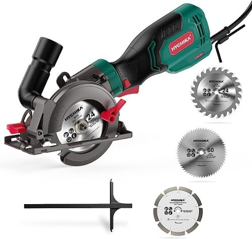 HYCHIKA 6.2A Mini Circular Saw with 3 Blades - Lot 187