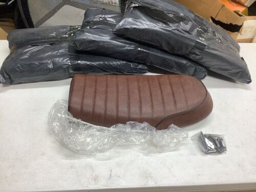 Lot of (4) Brown Motorcycle Cafe Racer Seat  - Lot 333