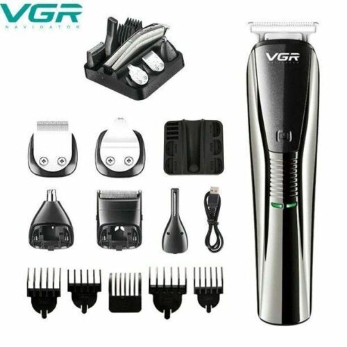 VGR 6 in 1 Professional Personal Care Barber Trimmer Kit, Cordless Clipper Razor, Beard, Body, and Face Trimmer  - Lot 661