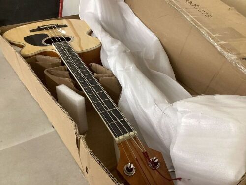 Acoustic Electric Bass Guitar w/ Equalizer, Truss Rod - Broken String  - Lot 648