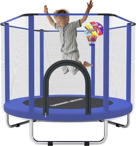 Fashionsport Outfitters 5' Kids Trampoline with Safety Net  - Lot 133
