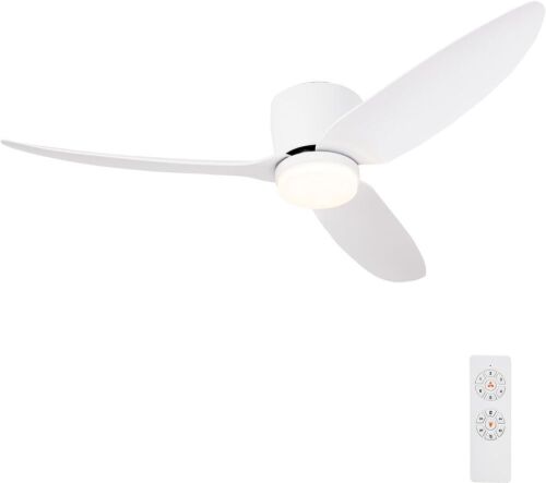 Duckbeer 50-inch Recessed Thin Indoor Ceiling Fan with Light, 3-Blade  - Lot 121
