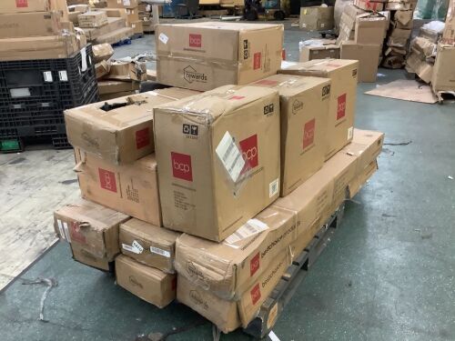 Lot of (7) Cantilever Patio Umbrellas & (7) Bases - Uninspected  - Lot 84