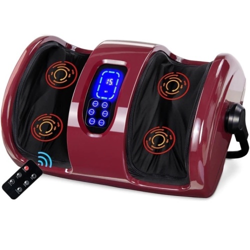 Reflexology Shiatsu Foot Massager w/ High-Intensity Rollers, Remote Control - Lot 8710