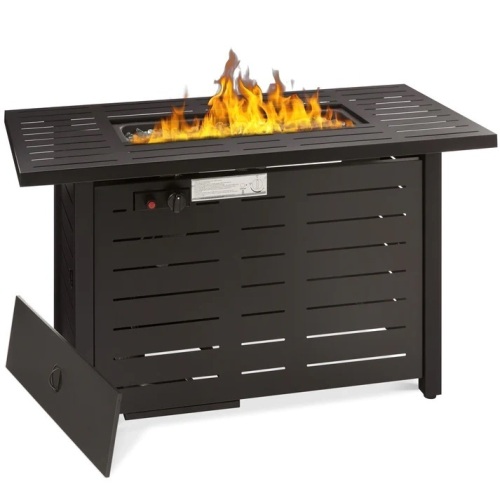 50,000 BTU Steel Propane Gas Fire Pit w/ Auto Ignition - 42in - Lot 8758