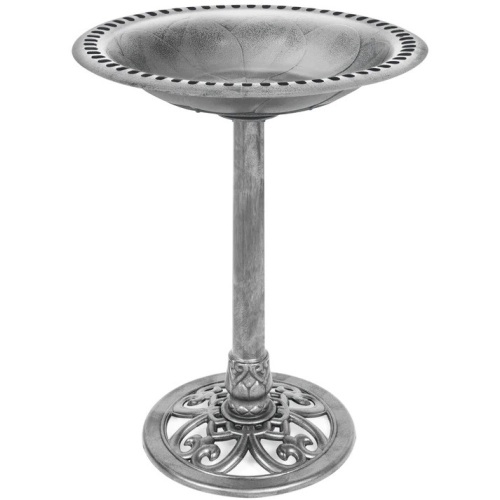 Vintage Outdoor Garden Bird Bath w/ Fleur-de-Lis Accents - Lot 8821